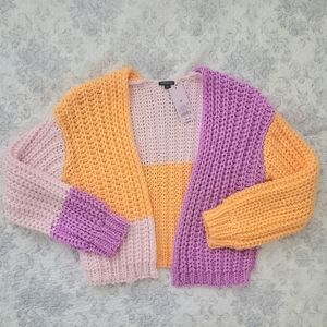 Chunky Knit Color Block Cardigan Sweater | Wild Fable
